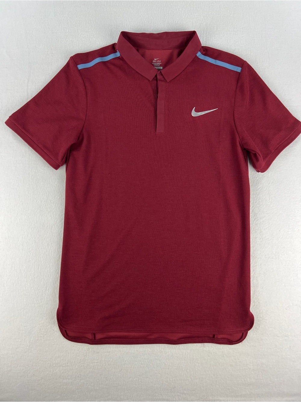 Nike X Roger Federer RF 2016 Monte Carlo Burgundy Tennis Polo Shirt Men Size S